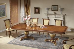 Art. 1258, Luxurious table with carved double base