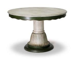 Art.140 dining table, Classic style table with central column
