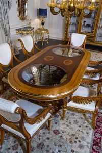Art. 2011 table, Oval table with inlaid top