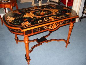 Art.518, Inlaid table, with drawer