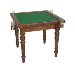 Art. 597, Card table in wood, covered in calf leather