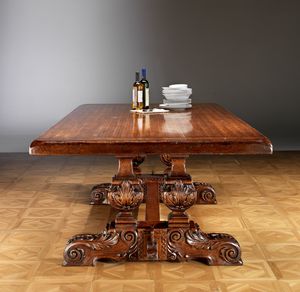 Art. 823 table, Hand-carved dining table