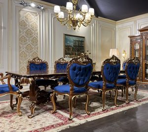 Art. 9000 table Luigi XV, Classic style table, with customizable length