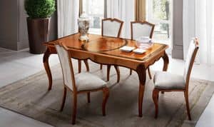 Bourbon Art. 80.067, Rectangular extendable table for luxury classic living rooms
