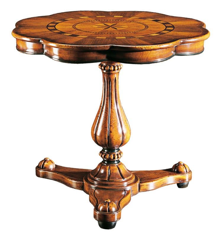 Gentilini RA.0685, Table with only one stem, for luxury classic living rooms