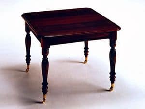 Herbert, Classic extendable table, veneered with walnut, handmade