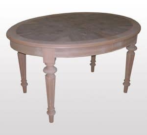 Hunt, Extendable table, oval, classic, for Dining Room