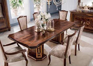 Modigliani rectangular table, Empire style dining table