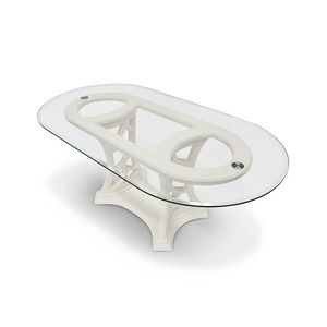 MONTE CARLO / table, Oval table with glass top