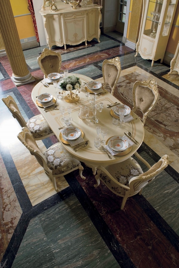 Opera oval table, Oval dining table, classic style