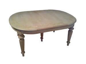 Richardson, Traditional dining table, oval, hand carved