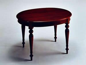 Scott, Extendable table, classic luxurious style, oval