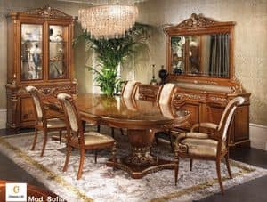 Sofia, Classic furniture for dining room, classic inlaid table