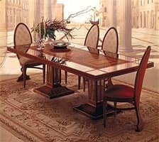 TA27 Luci della ribalta table, Extendable table, mirror top, classic style
