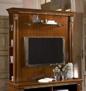 Art. 1750 A Vivaldi, Top side for TV stand, with shelves, in luxurious classic style