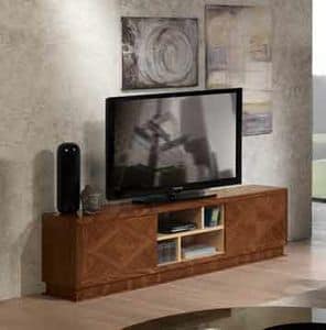 MB55 Desyo TV cabinet, TV cabinet in inlaid wood, for classic living rooms