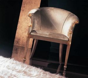 228P high, Armchair in decorated wood