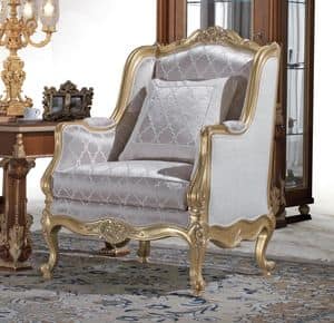27, Armchair with padded armrests, luxury classic style