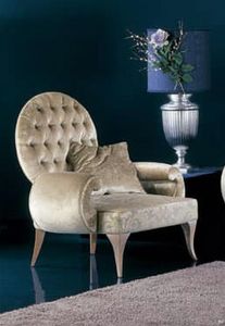 286P, Luxurious tufted backrest armchair