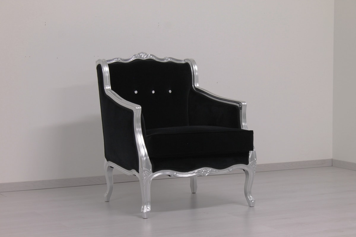 Bax, Rococò style armchair, handmade