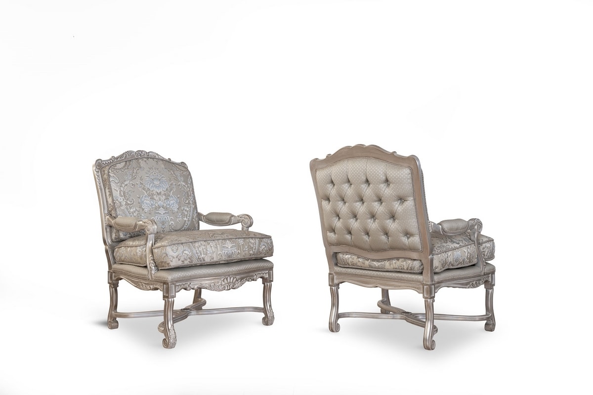 Alessia armchair, Armchair with tufted back
