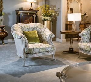 Armchair 4962, Armchair covered with classic fabric