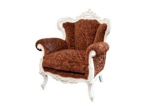 Art. 1782 Carol, Armchair handcrafted, classic, for waiting areas