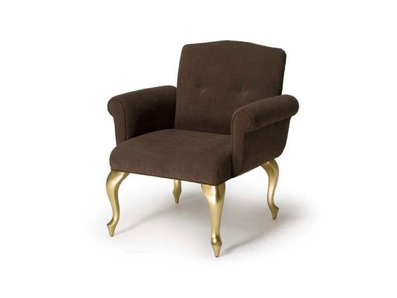 Art.207 armchair, Classic style armchair for waiting rooms and hotels