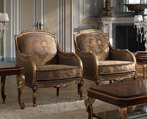 ART. 2868, Classic armchairs with gold details