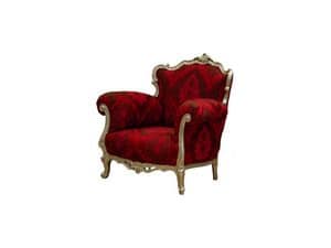 Art.535 armchair, Armchair with armrests, luxury classic style