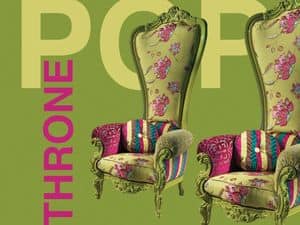 B/110/13 The Throne, Wooden armchair, various finishes, for Hall hotel