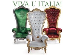 B/110/14 - B/110/6 - B/110/15 The Throne, Armchair for elegant luxury villas