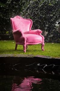 Filippone Outdoor 456, Waterproof armchair, baroque style, for outdoor