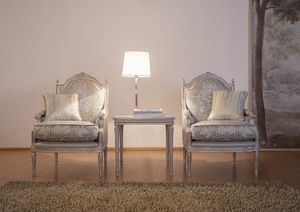 Letizia armchair, Armchair with handmade carvings