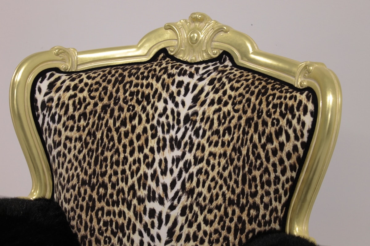 Re Sole animalier, Leopard and zebra-shaped armchairs made to measure