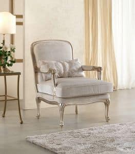 Scilla, Luxury armchair, hand-carved, classic style