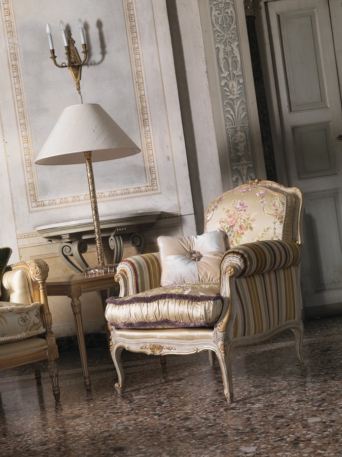 Silvia armchair, Louis XV style armchair