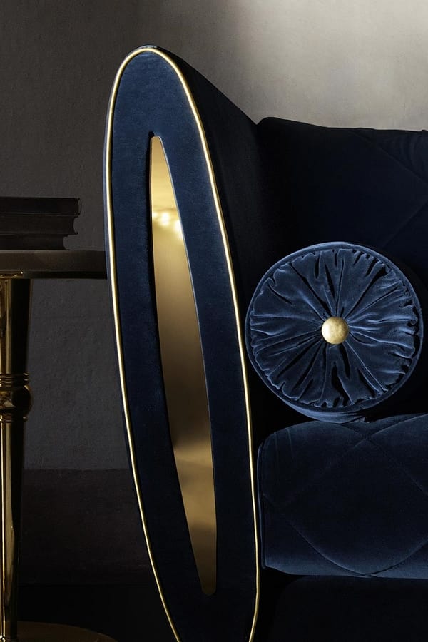 SIPARIO armchair, Classic armchair covered in velvet