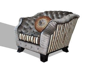 Sissy armchair, Luxurious armchair, covered with high quality fabrics