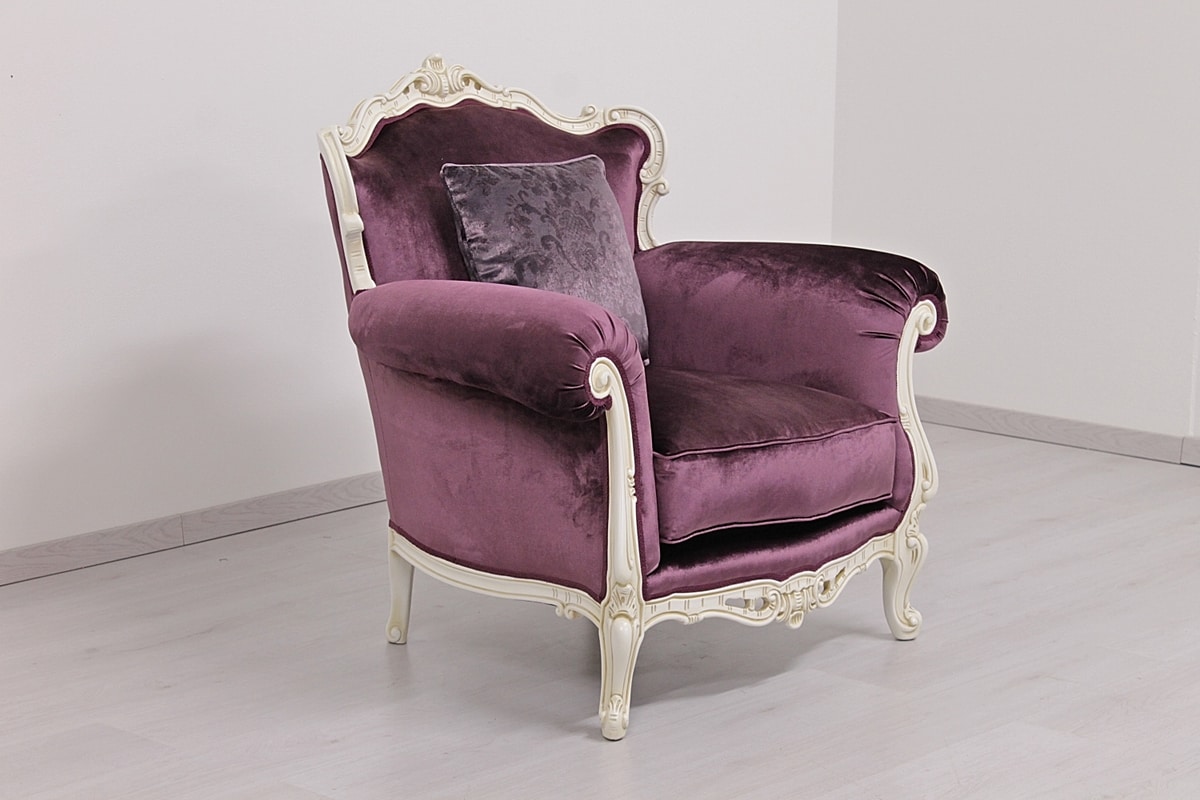 Symphony fabric, Luxury rococo style armchair