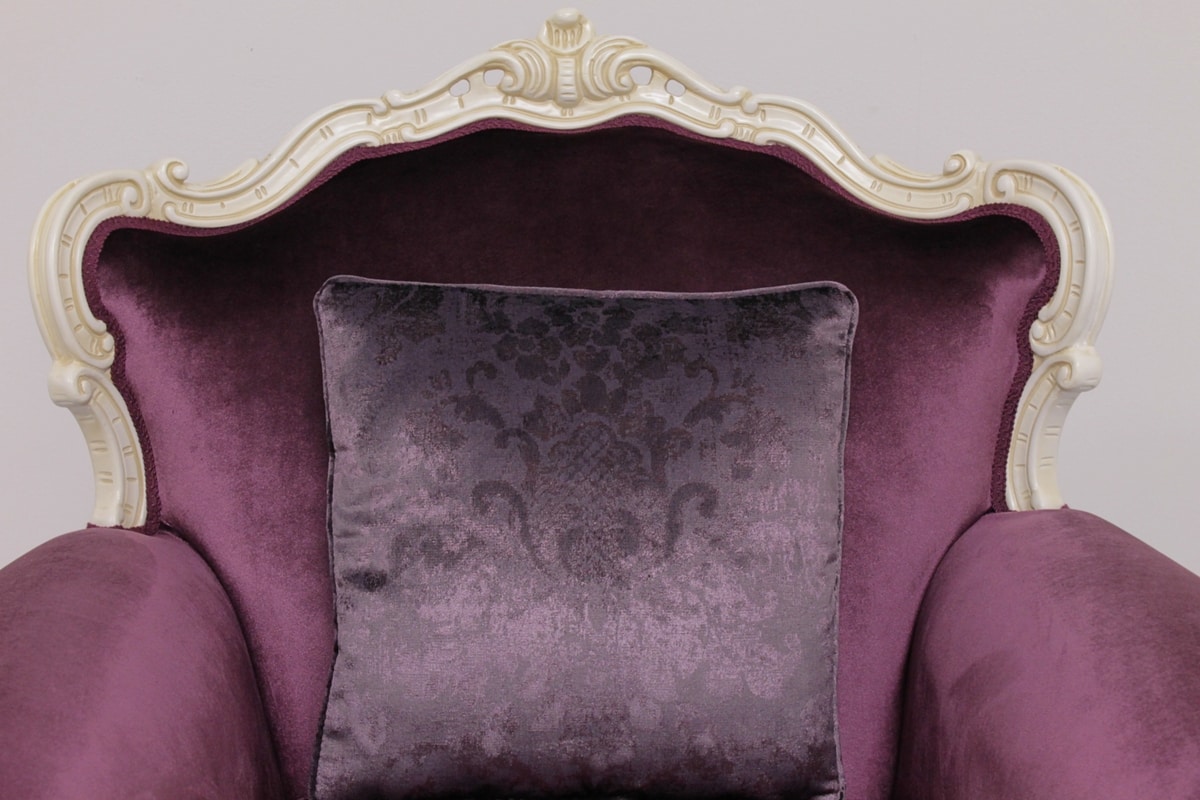 Symphony fabric, Luxury rococo style armchair