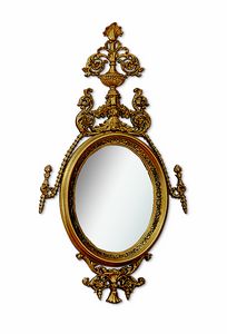 4617, Oval mirror with carving and open-work