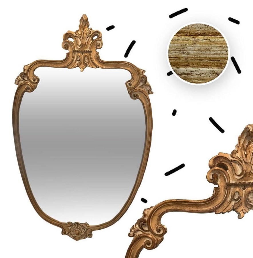 580 MIRROR, Mirror with carved frame