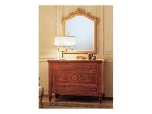 Art. 2165 '700 Italiano Maggiolini, Classical luxury mirror, with carved frame, gold leaf