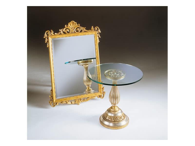 Art. 401, Mirror with gold leaf finish, antique, for hotel