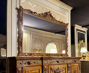 Art. 9000 mirror Luigi XV, Mirror with carved frame, classic style