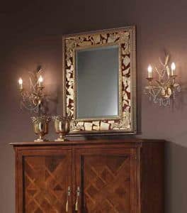 Art. H088 MIRROR, Classic mirror with gold leaf embellishments