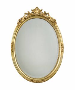 Mirror 3716, Mirror with carved frame in gold finish
