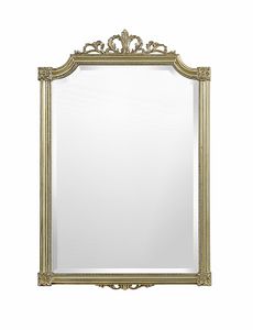 Mirror 3724, Mirror with carved frame, Silver Gold leaf finish
