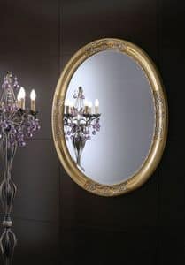 Orchidea mirror, Round Mirror suited for residential